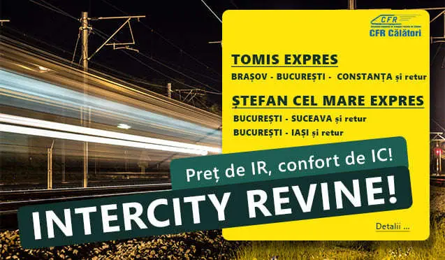 CFR Călători introduce un nou serviciu premium de tip InterCity