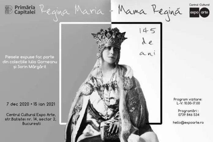Expoziţie dedicată împlinirii a 145 de ani de la naşterea Reginei Maria, la Centrul Cultural Expo Arte