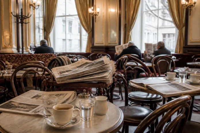 Cafenelele vieneze alocă până la 700 de euro lunar pentru ziare tipărite